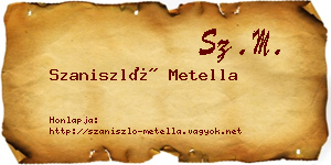Szaniszló Metella névjegykártya